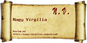 Nagy Virgília névjegykártya
